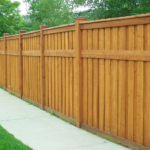 vertical boards wood fence
