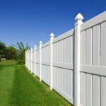 white pvc fence