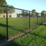 black chain link fence